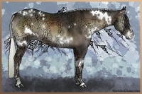 Horse Color:White Spotted Liver Red Onyx Ice