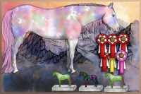 Horse Color:Nacre Watercolor White Spotted Liver Red Dun Pearl Onyx Sabino Rabicano Brindle 