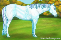 Horse Color:Gray Painted Thunderstruck Cremello Splash 