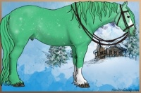 Horse Color:Watercolor Black Rabicano 