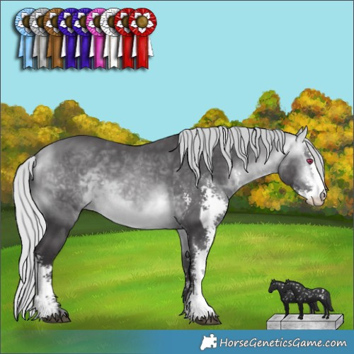 Horse Color:Silver Buckskin Chinchilla Sabino 