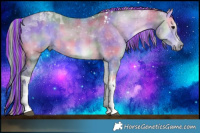 Horse Color:Painted Nacre Silver Buckskin Onyx Tobiano 