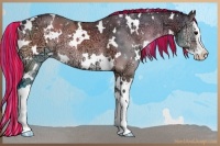 Horse Color:Painted White Spotted Buckskin Ice Onyx Splash 