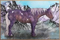 Horse Color:Watercolor White Spotted Silver Black Ice