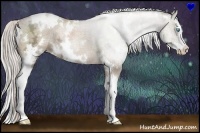 Horse Color:White Spotted Chocolate Palomino Ice Pearl Splash