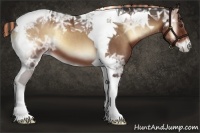 Horse Color:Painted Liver Red Onyx Ice Tobiano