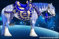 Horse Color:Watercolor White Spotted Bay Sabino Splash 