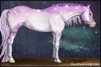 Horse Color:Watercolor White Spotted Silver Sable Champagne Onyx Sabino