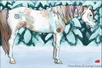 Horse Color:Nacre Blue Onyx Pearl Splash Tobiano and Nacre Thunderstruck Grullo Pearl Splash Tobiano