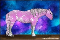 Horse Color:Watercolor White Spotted Silver Brown Ice Sabino