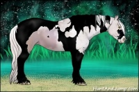 Horse Color:Watercolor Silver Brown Pearl Sabino Tobiano