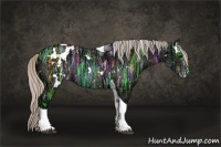 Horse Color:White Spotted Silver Black Ice Tobiano 