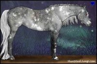 Horse Color:White Spotted Silver Grullo Chinchilla Ice 