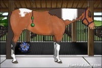 Horse Color:Bay Tobiano Varnish 