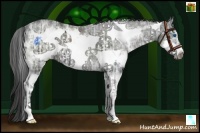 Horse Color:White Spotted Black Ice Splash Frame 
