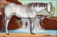 Horse Color:Chocolate Silver Blue Onyx Chinchilla Ice and Chocolate Blue Onyx Chinchilla Ice