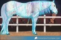 Horse Color:Thunderstruck Watercolor White Spotted Chocolate Silver Brown Ice Splash 