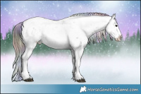 Horse Color:Nacre Chocolate Brown Ice Onyx Sabino