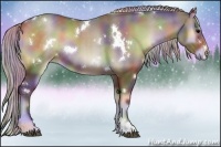 Horse Color:Nacre White Spotted Silver Blue Onyx Rabicano