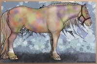 Horse Color:Nacre Liver Chestnut Pearl Sabino 