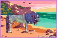 Horse Color:Watercolor Chocolate Brown Ice and Watercolor Chocolate Brown Ice