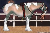 Horse Color:Watercolor Smoky Blue Onyx Tobiano 