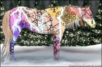 Horse Color:White Spotted Classic Champagne Pearl Dun Sabino Splash 