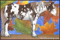 Horse Color:Liver Chestnut Sabino Splash  and Liver Chestnut Sabino Splash 