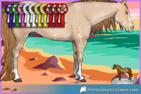 Horse Color:White Spotted Bay Pearl Dun Brindle 