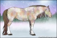 Horse Color:Nacre White Spotted Brown Ice Pearl