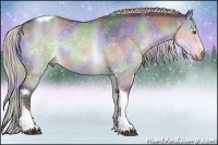 Horse Color:Nacre Silver Brown Chinchilla Dun Tobiano