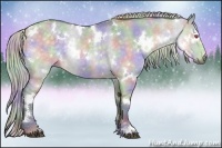 Horse Color:Nacre White Spotted Silver Grullo Chinchilla