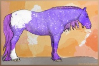 Horse Color:Watercolor Red Roan Snowcap 