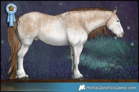 Horse Color:White Spotted Liver Red Dun Roan Pearl  and White Spotted Liver Red Dun Pearl 