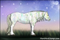 Horse Color:Watercolor Silver Smoky Black Ice Tobiano 