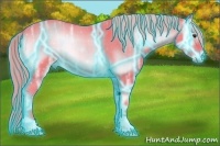 Horse Color:Thunderstruck Watercolor Liver Red Onyx Ice