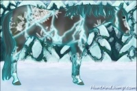 Horse Color:Thunderstruck Black Ice Sabino Rabicano 