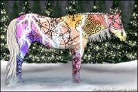 Horse Color:White Spotted Silver Brown Dun Sabino Splash Appaloosa 