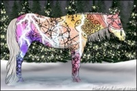 Horse Color:White Spotted Silver Brown Dun Sabino Splash 