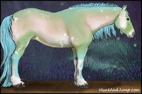 Horse Color:Watercolor White Spotted Buckskin Onyx 