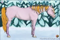 Horse Color:Painted Watercolor Silver Amber Champagne Dun Sabino 