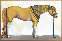 Horse Color:Painted Watercolor White Spotted Liver Chestnut 