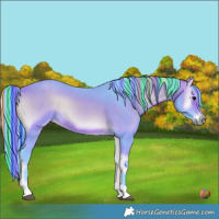 Horse Color:Painted Watercolor Brown Onyx