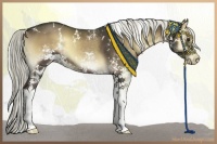 Horse Color:White Spotted Liver Red Onyx 