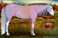 Horse Color:Watercolor Amber Champagne Sabino Splash