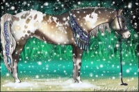Horse Color:White Spotted Silver Brown Onyx Sabino Appaloosa 