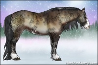 Horse Color:Brown Ice Onyx Sabino