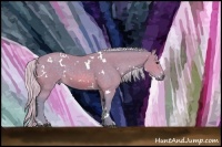 Horse Color:Watercolor White Spotted Silver Brown 