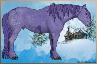 Horse Color:Watercolor Black Ice Rabicano 