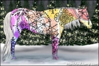 Horse Color:White Spotted Silver Brown Dun Splash Appaloosa 